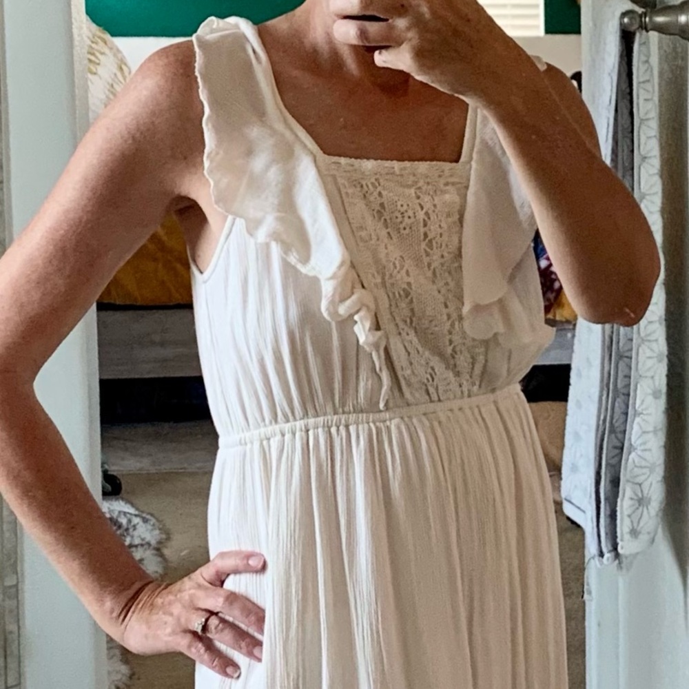 Boho Style Ivory Mossimo Maxi Dress